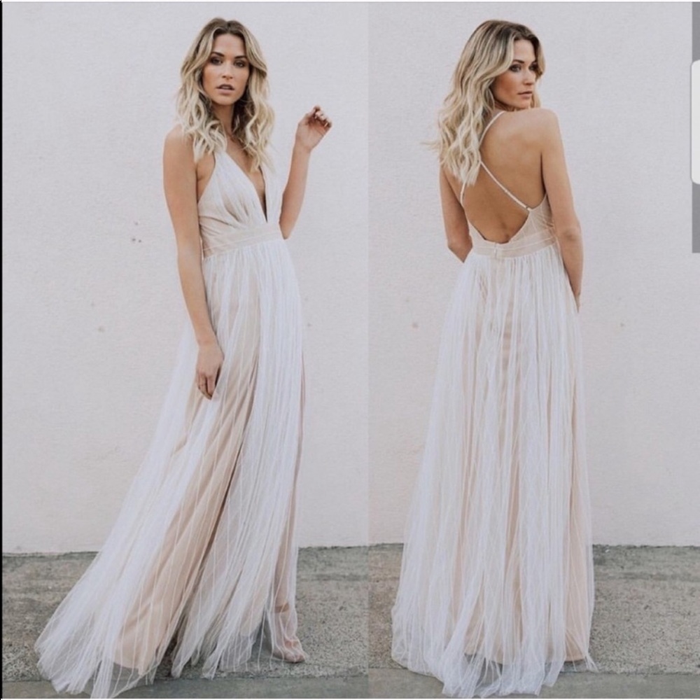 NWT white Vici maxi dress
